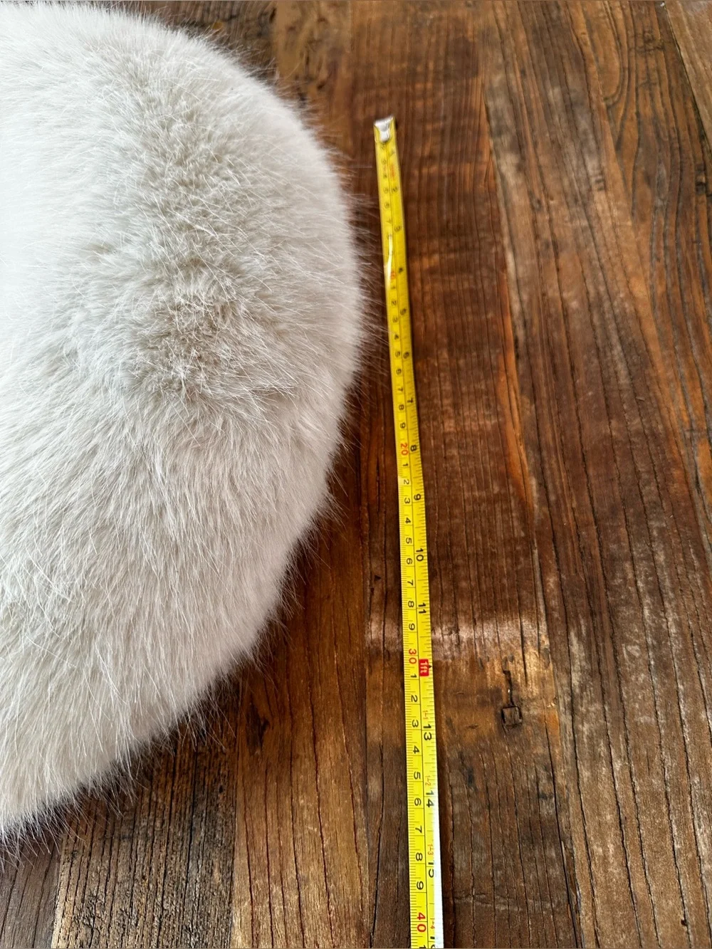 Restoration Hardware Plush Faux Fur Ring Scarf - Cream